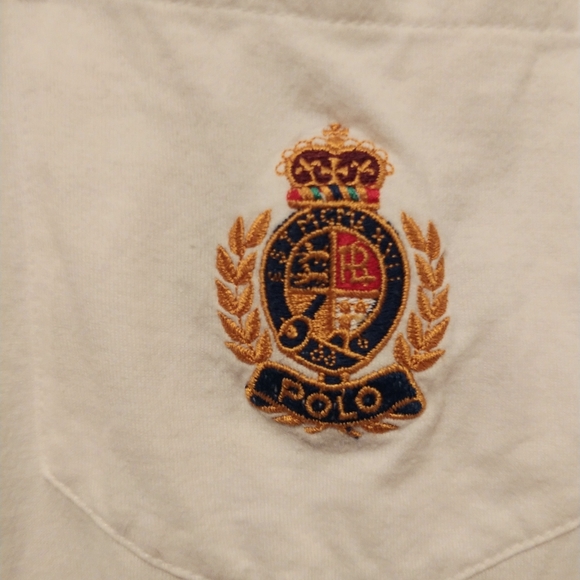 Classic Polo Ralph Lauren White Polo Crest Shirt L - Picture 3 of 5